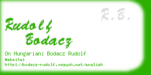 rudolf bodacz business card